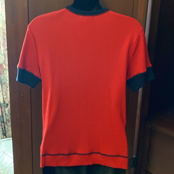 Ralph Lauren Red Top/ Blue trim sleeve Size ~ Large “ NWOT” - Picture 2 of 4